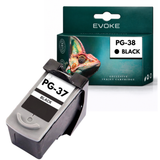 Evoke Compatible Ink for Canon PG-37 Black (2145B001) for Pixma IP1800, IP1900, IP2500, IP2600