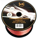Luidsprekerkabel transparant 2x 4,00 mm² 100 m op plastic spoel