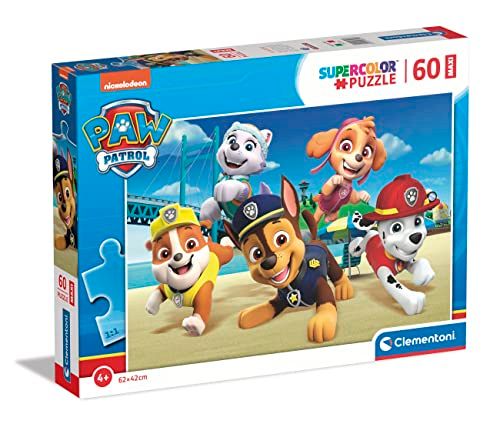 Clementoni - Paw Patrol Supercolor Patrol - 60 stuks - Puzzel - 4 jaar