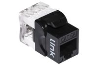 LINK LK6AUB netstekker Keystone RJ45 categorie 6A UTP kleur zwart 180°