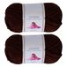 Utopia Crafts Cuddle Super Chunky Chenille Soft Yarn for Knitting and Crochet 2x 100g (Brown)