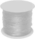 Colorations - Transparant Elastisch Koord - Wit - 25 m, 1 mm
