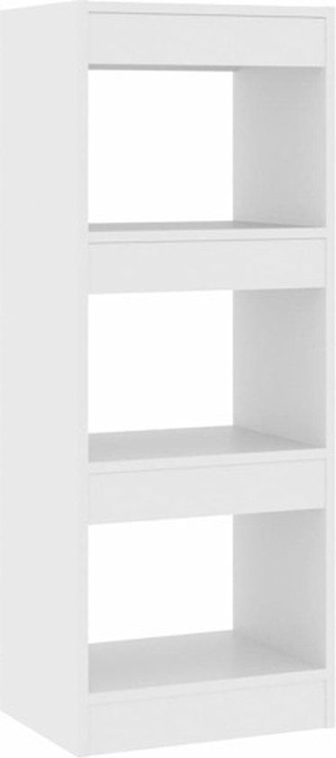 vidaXL Boekenkast/kamerscherm - 40x30x103 cm - bewerkt hout - wit