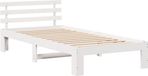 vidaXL Bedframe met hoofdeinde Wit 75 x 190 cm Massief grenenhout