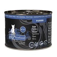 catz finefood Purrrr Kalkoen, monoprotein kattenvoer, nat N° 117, voor voedingsgevoelige katten, 70% vleesaandeel, 6 x 200 g blik
