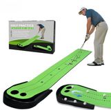 Stripe Putting Mat voor Golf - Automatische Balretour en 2 Oefengaten