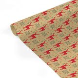 Clairefontaine 223884C - Rol Cadeaupapier - Kraft 70g 100% Gerecycled - 5mx35cm - Rode Rendieren