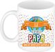 Bellatio Decorations Mok papa Raf - wit - de beste - keramiek - 300 ml - Vaderdag - cadeau