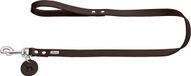Hunter Looplijn Leder Donkerbruin - Hondenriem - 110x1.3 cm