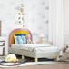 Maison Exclusive Cadre de lit enfant avec tête de lit, couleur crème, 70 x 140 cm, velours