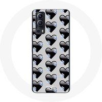 Maniacase Etui voor Vivo Y72 Zwarte hartjes