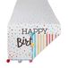 DII Happy Birthday Tafelloper, omkeerbaar, 35,6 x 182,7 cm
