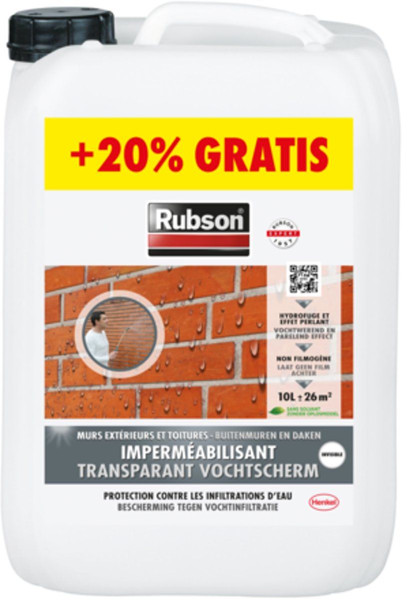 RUBSON TRANSPARANT VOCHTSCHERM 10L+20