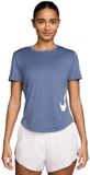 Nike Tempo Swoosh Run Dri-Fit T-shirt de course à pied Bleu Polyester Manches courtes Femme L 2025