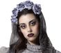 Merkloos Atosa Halloween/horror verkleed diadeem/bloemenkrans en sluier - zombie/spook - kunststof - horrorbruid