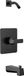 Delta Kraan Velum 14-serie Single-Function Black Tub en Douchekraan Set