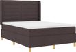 vidaXL Boxspringbed met matras Donkerbruin 160 x 200 cm Stof