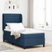 Prolenta Maison Exclusive - Lit boxspring avec matelas et tête de lit, bleu, 90 x 200 cm, tissu