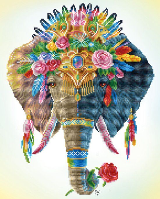 Diamond Dotz Bohemian Elephant Diamond Painting - 51x41cm