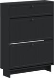 vidaXL Schoenenkast EDE 78 x 24 x 103 cm Bewerkt hout Zwart