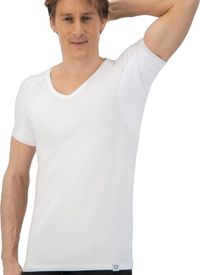 Fibershirts.nl Fibershirts Anti Zweet Shirt - Wit - V-hals - Heren - Maat S