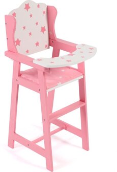 Bayer Chic 2000 Houten Poppenstoel - Pink Stars