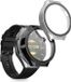 kwmobile 2x hoes compatibel met Huawei Watch GT6 Pro 46mm hoesje - Cover van kunststof en glas - Hoesje voor activity tracker - In zwart/zilver