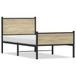 vidaXL Cadre de lit Métal Chêne 75x190 cm