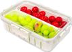 Boîte à snacks transparente sans marque avec compartiments et couvercle