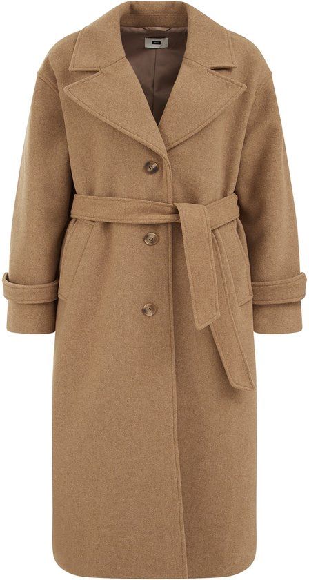 WE Fashion Dames jas van wolmix XXL (44) Light brown