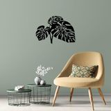 Stijlvol zwart decoratief metalen wandaccessoire, 70 x 49 cm