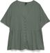 VERO MODA VMALBA SS PEPLUM SHIRT WVN Femme Chemisier M Viscose Vert