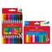 FABER-CASTELL Schoolset met waskrijtjes en dubbele viltstiften