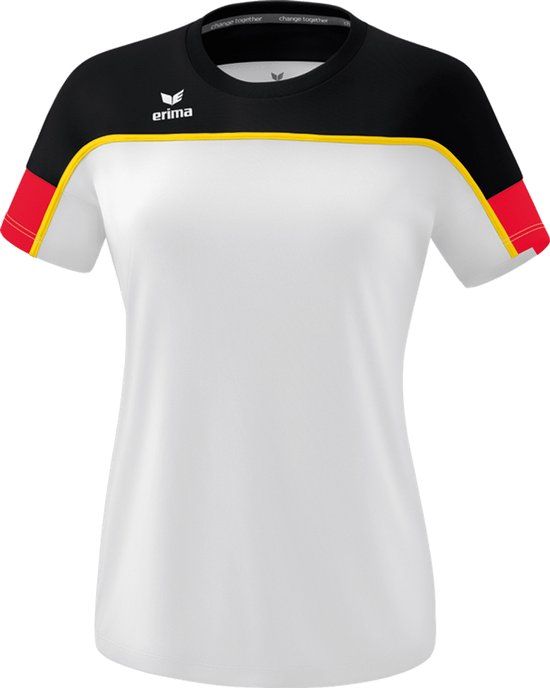 Erima Change T-Shirt Dames - Wit / Zwart / Rood - Maat 34