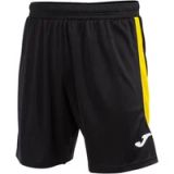 Joma Short Glasgow Zwart Geel - Shorts Unisex Volwassenen