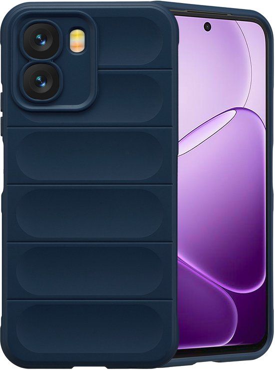 imoshion EasyGrip Backcover - Donkerblauw - Geschikt voor Oppo A6x (4G/5G)