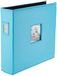 Pioneer genaaid kunstleer 3-Ring Binder 12" x 12" -helder blauw