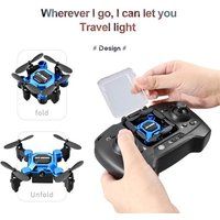 Mini Drone Opvouwbaar Draagbaar Vliegtuig met Vaste Hoogte voor Kinderen 3 Batterijen Levensduur batterij: 10 Min Goud
