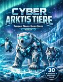 Cyber Arktis Tiere – Frozen Neon Guardians Malbuch