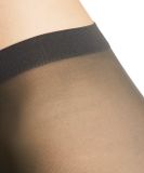 FALKE Overknee met pluche overknee sok materiaal sheer 25 DEN panty dames grijs - maat S