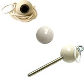 Boulemaus Jeu de Boules Bouleset Kleur wit - 1 Magneet - krachtige magnetische bouleopraper in de vorm van but met koord – 4 kg - 1 Traceur de Terrain -V2A roestvrij staal- 1 but