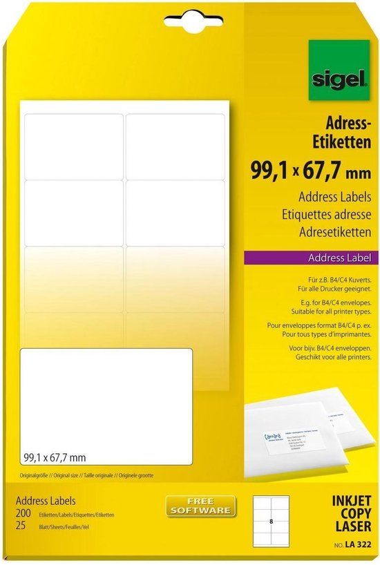 Sigel LA322 adreslabels