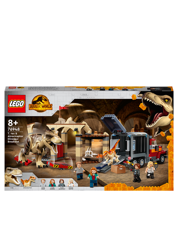 lego LEGO Jurassic World 76948 T. rex &amp Atrociraptor dinosaurus ont