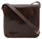 Sacoche bandoulière pour homme en cuir de vachette, fermeture magnétique, bandoulière réglable