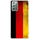 Galaxy Note 20 Drapeau Allemagne Bedrukt siliconen hoesje