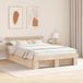 Prolenta Maison Exclusive - Bedframe met hoofdeinde, bruin, 150 x 200 cm, gemaakt van massief grenenhout