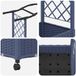 vidaXL Verhoogd bed met trellis en dak Grijs 124 x 40 x 129 cm PP