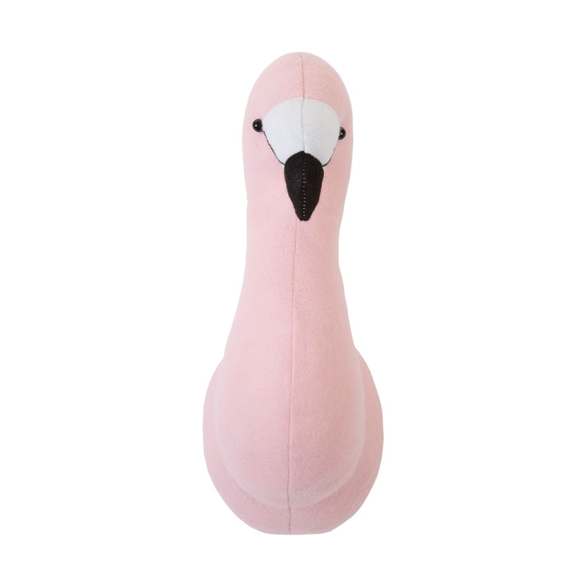 Childhome Dierenkop Muurornament Vilt - Flamingo roze