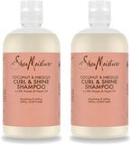 Shea Moisture Coconut & Hibiscus Curl & Shine Shampoo - 2 x 384 ml