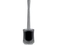 Spirella Toiletborstel met Houder – Acryl Houder en Roestvrijstalen Handgreep – Zilver/Zwart